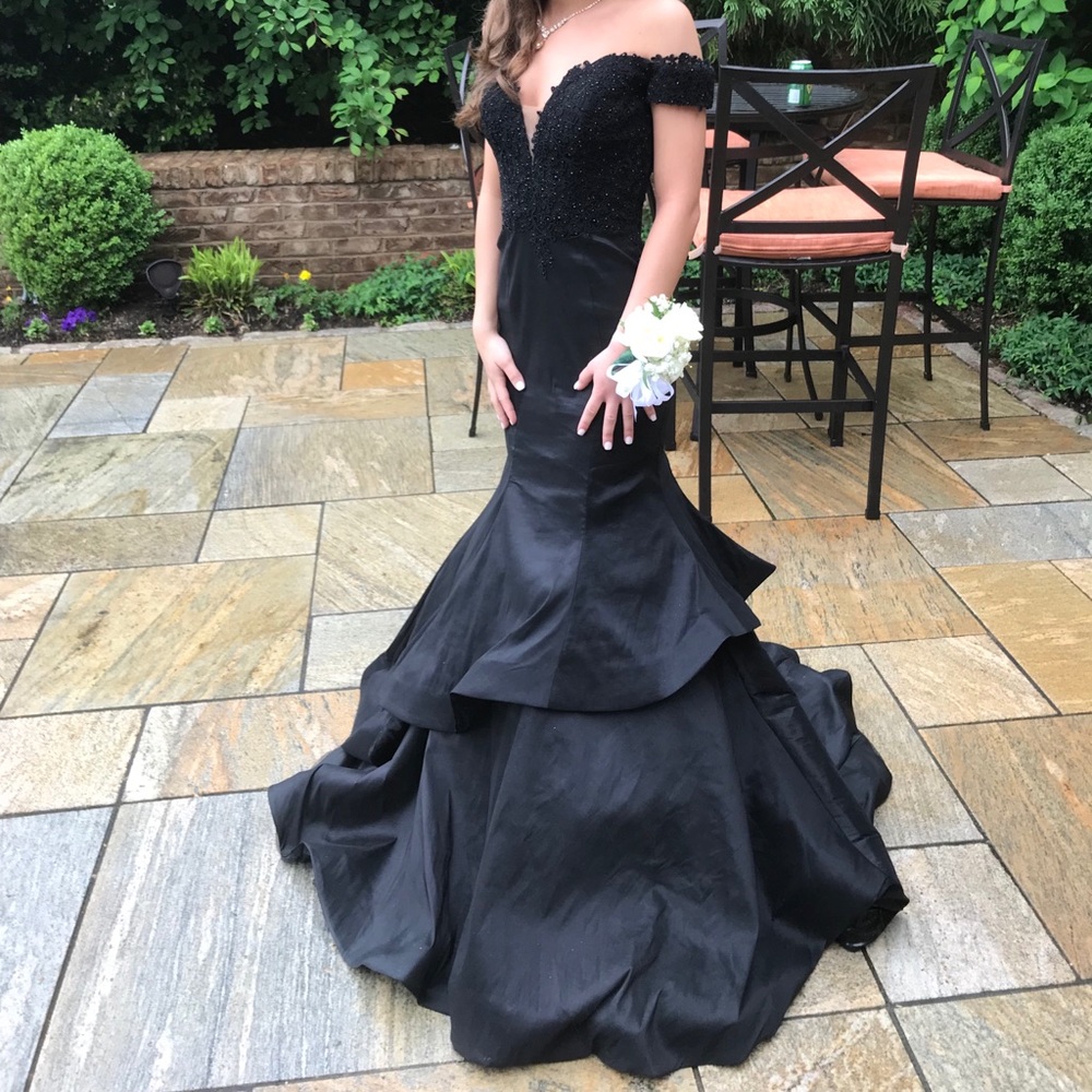 Black Faviana prom dress